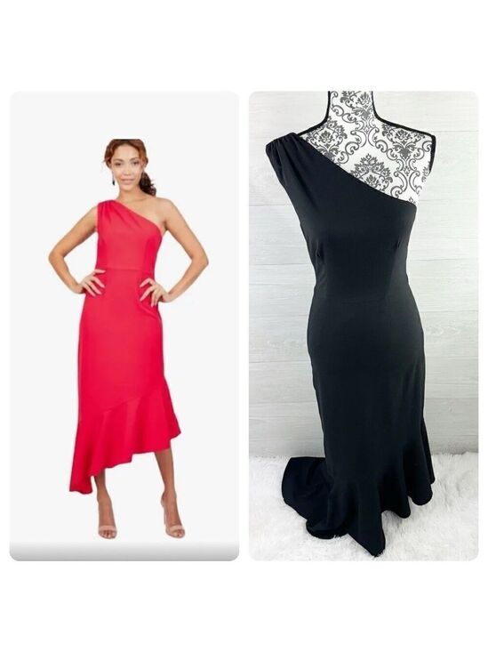 Hutch Dresses & Skirts - Anthropologie Hutch One Shoulder Asymmetrical Ruffle Hem Dress